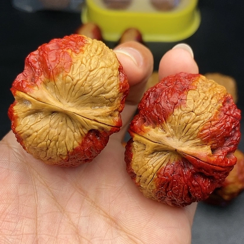 【闪购商品】把件文玩核桃42尺牡丹绣球58克