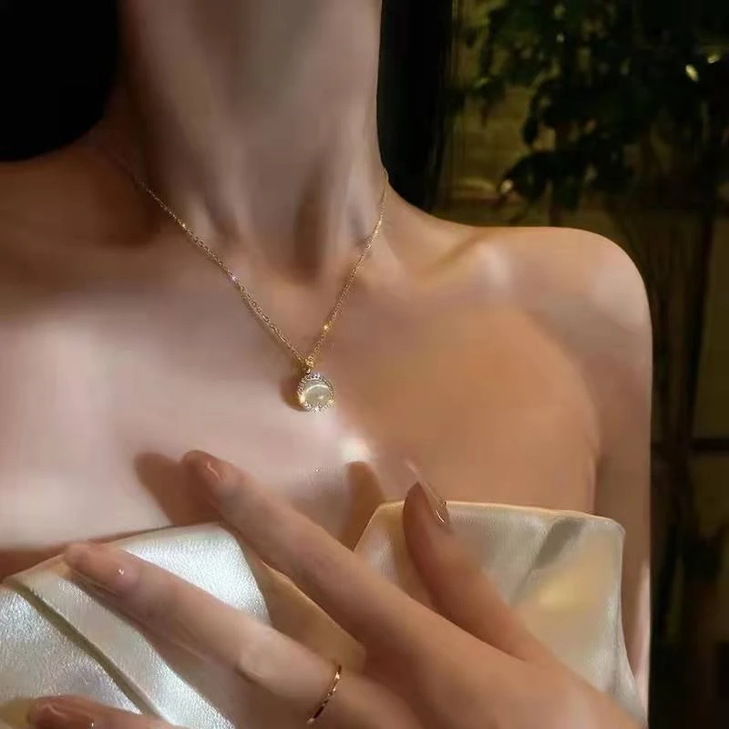 钛钢项链 旋转气质设计款轻奢项链 X-28