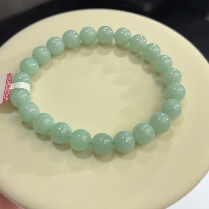 翡翠未镶嵌手链晴底卡8.5