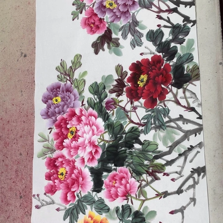 横款花开富贵吉祥图案