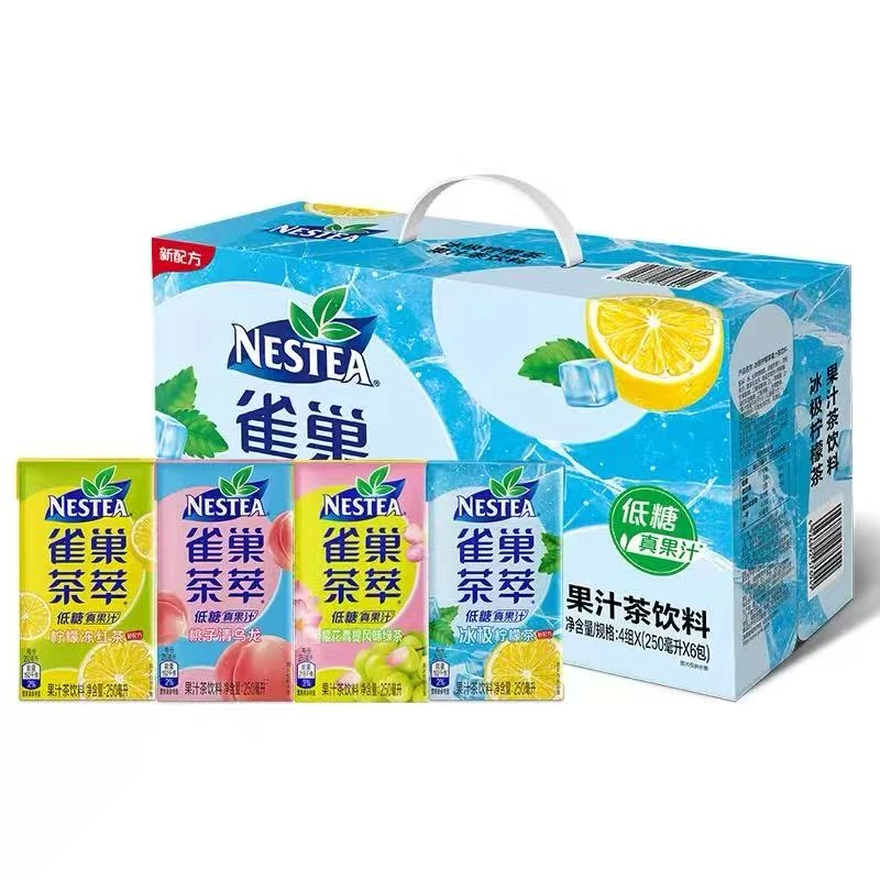 【7到8月份到期】雀，巢，茶萃  桃子樱花茶  百香果绿茶250ml6瓶装