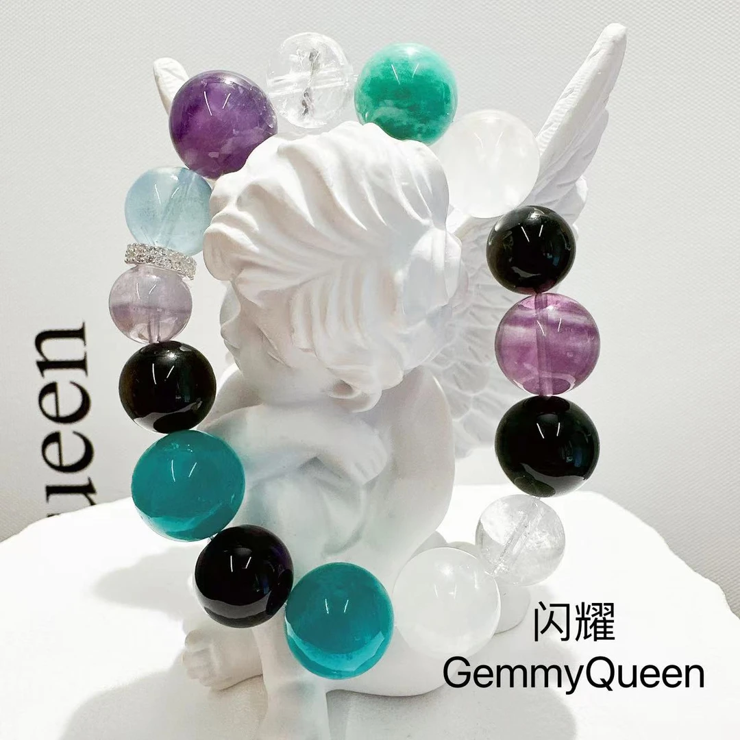 925银合成锆石手链  娜娜“ 仙气语嫣”12-14mm手串 多样性发其一