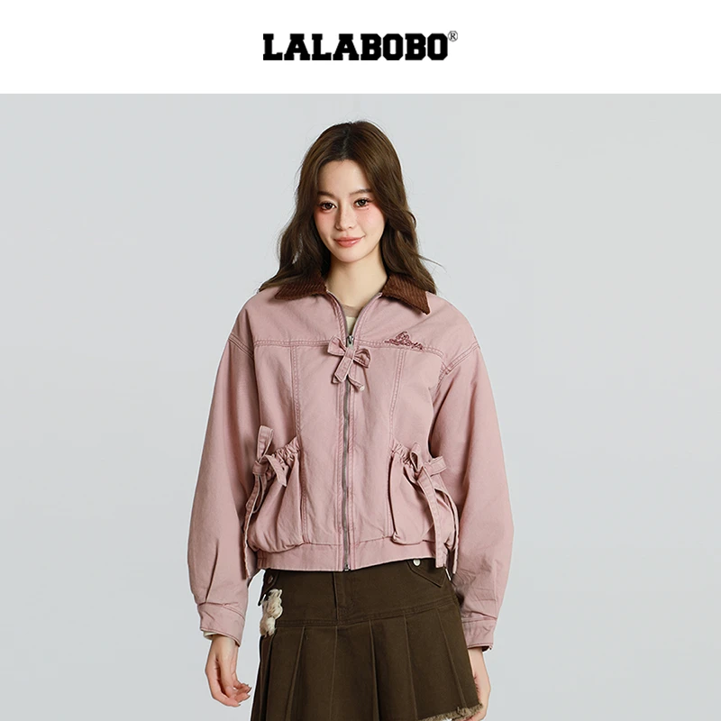 LALA蝴蝶结复古小熊夹克RBEC-WSJW15