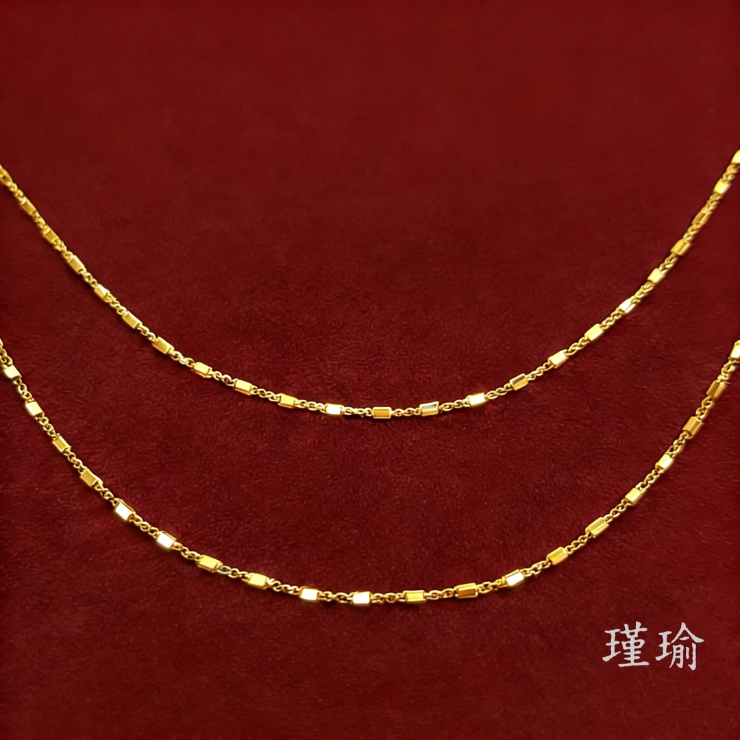 K04252黄色小方块项链多样性发货47353