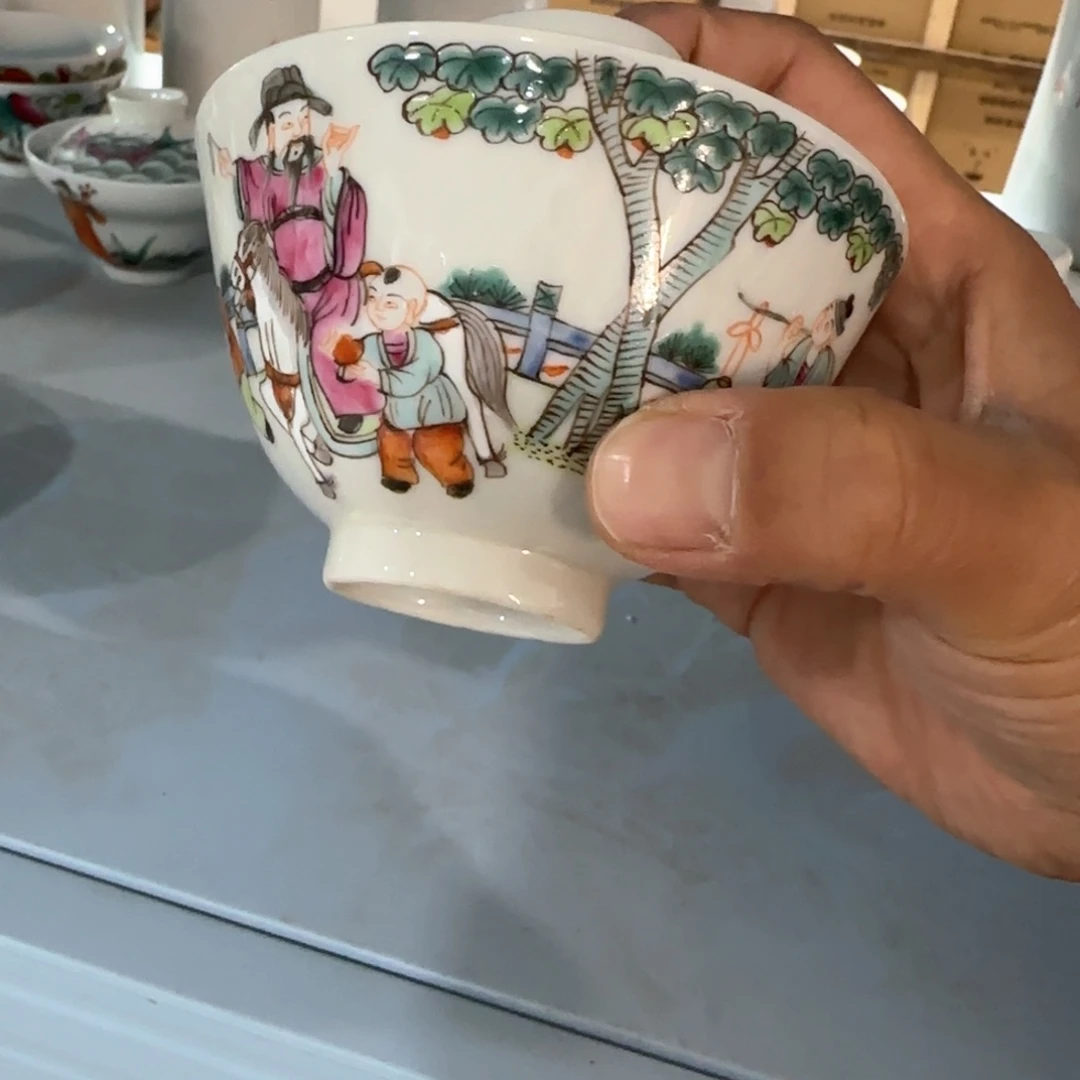 瓷片摆件手绘瓷器全部处理