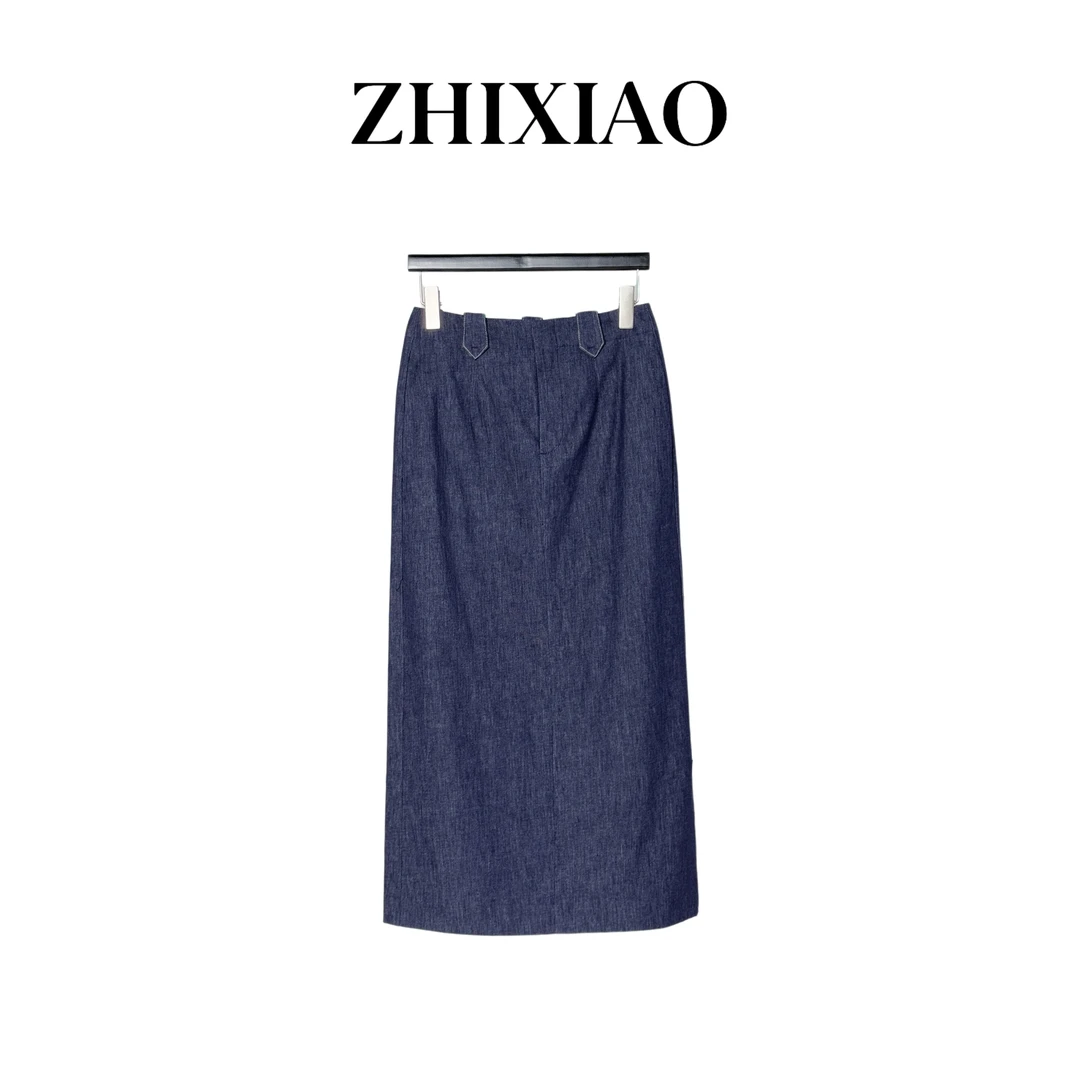 【ZHIXIAO】夏季新款：极简直筒半裙TR702