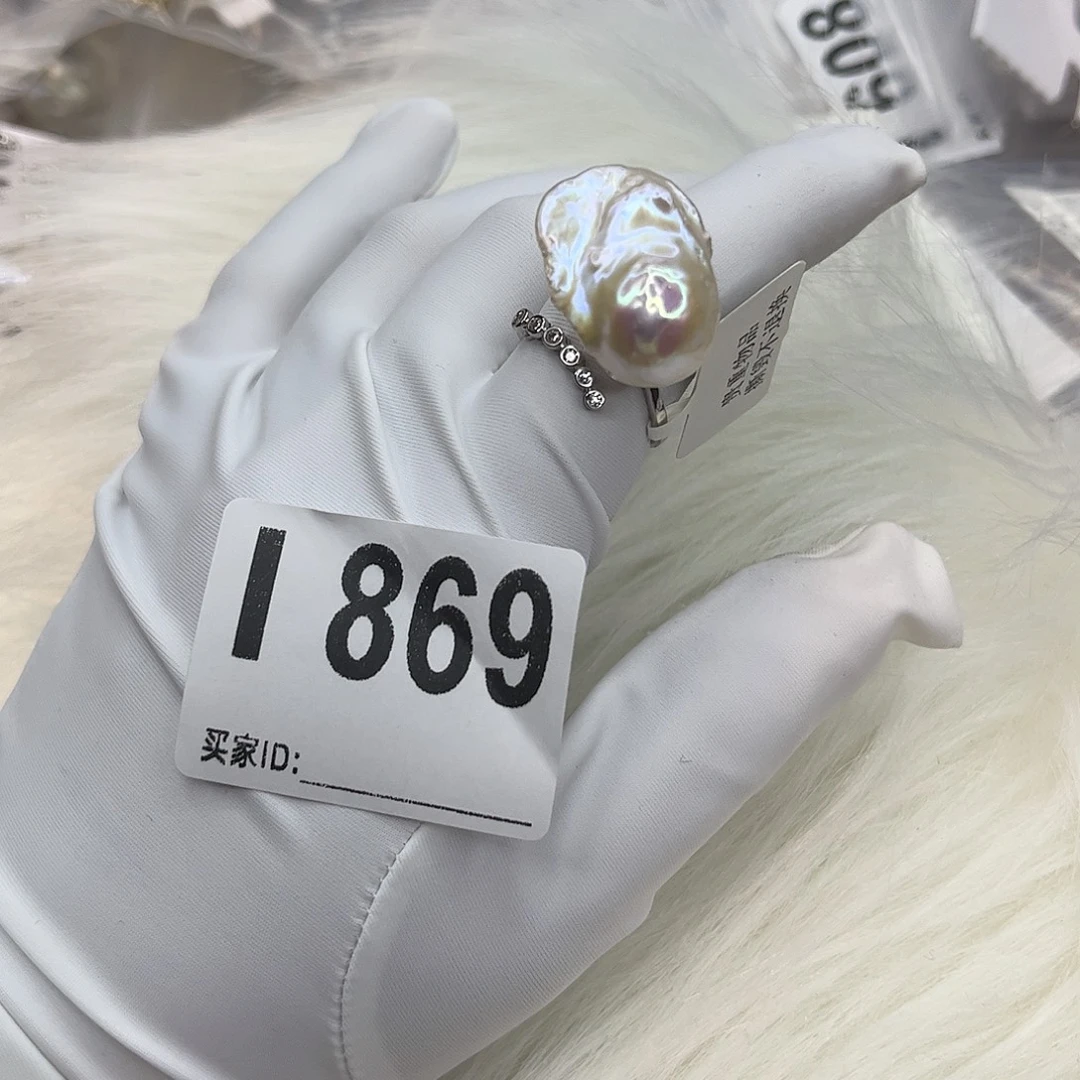 淡水珍珠耳饰合金