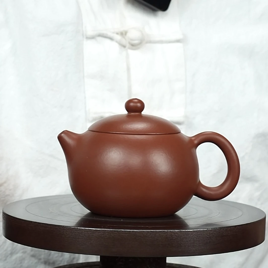 宜兴紫砂壶朱泥西施壶