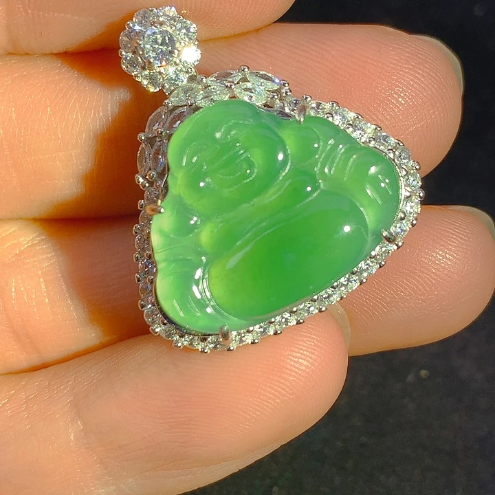 翡翠银S925镶嵌颈饰