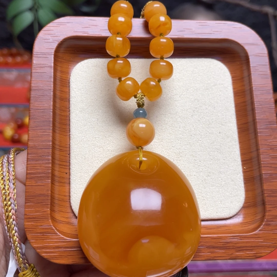 蜜蜡未镶嵌颈饰项链