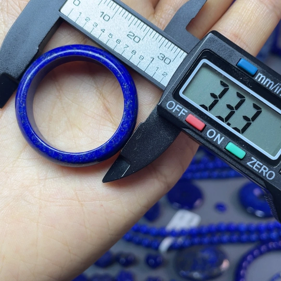 青金石未镶嵌25mm内径指环