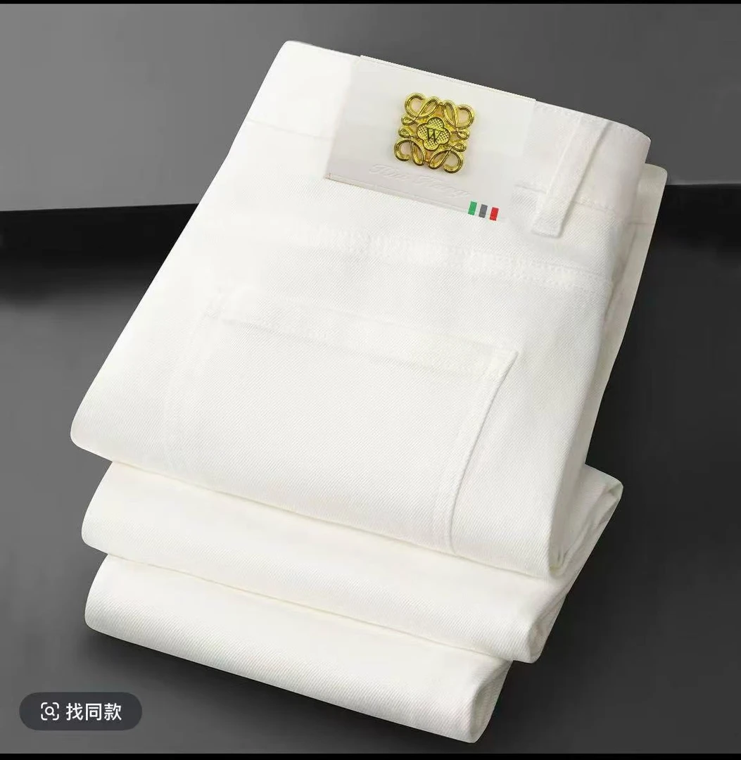 断码孤品 男士加厚修身牛仔裤潮流弹力男裤白色时尚百搭韩版男装