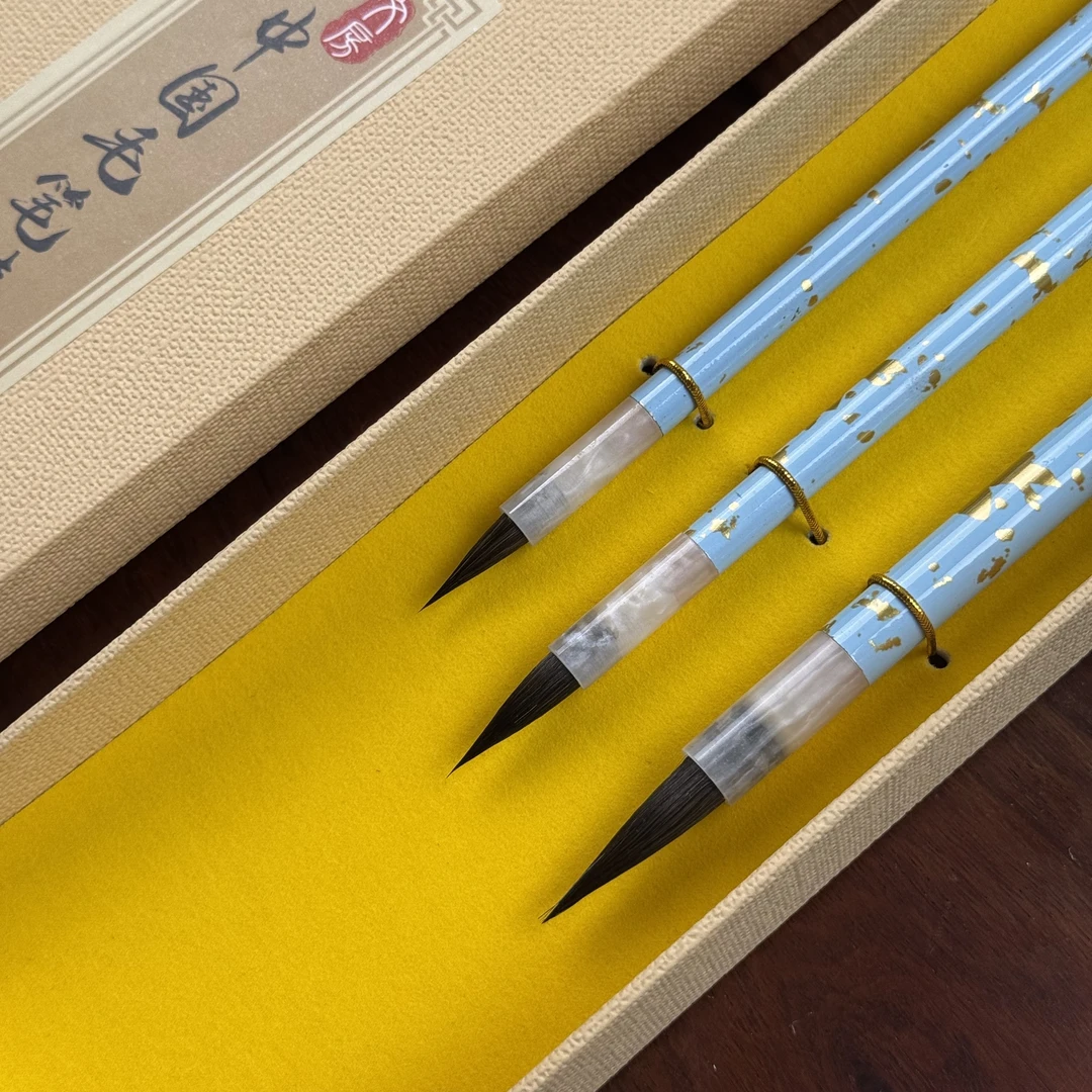 景阳阁毛笔 蓝金杆 毛笔书法专用宣纸文房四宝周边直播间专用