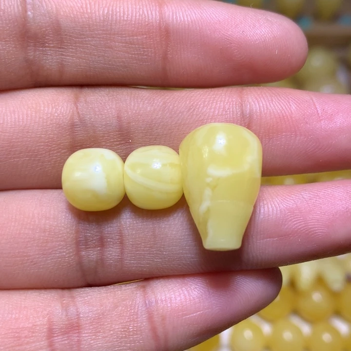 蜜蜡裸石未镶嵌西***y天然俄料浓白蜡定制10.2-12.8