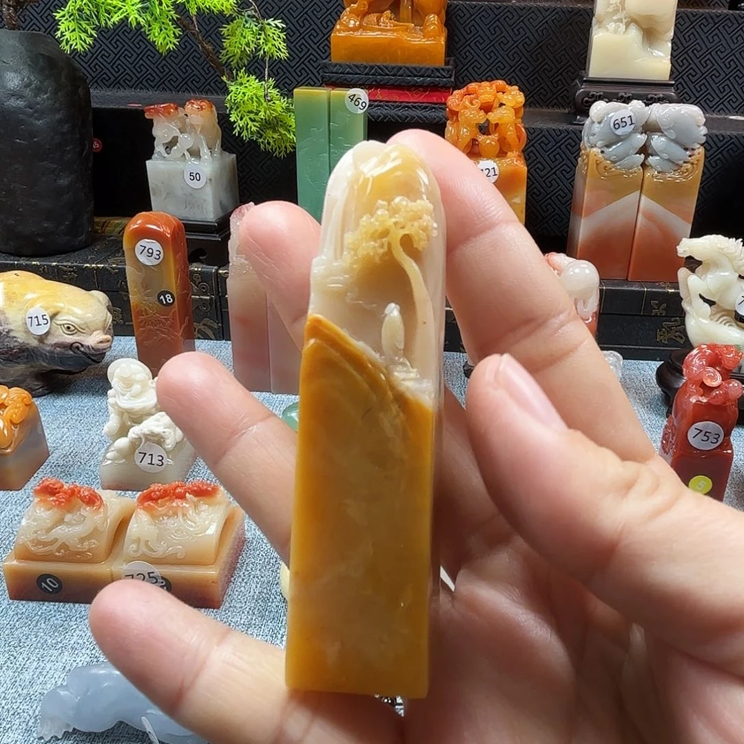 印石寿山石松下访友8