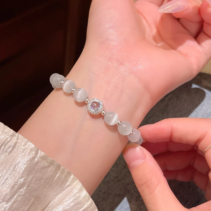 黄铜手链 轻奢小众精致高级感串珠手链女百搭气质网红同款手环手