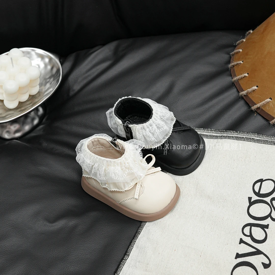 女宝宝靴子春秋款女宝鞋子公主鞋女童小皮靴婴儿学步鞋短靴