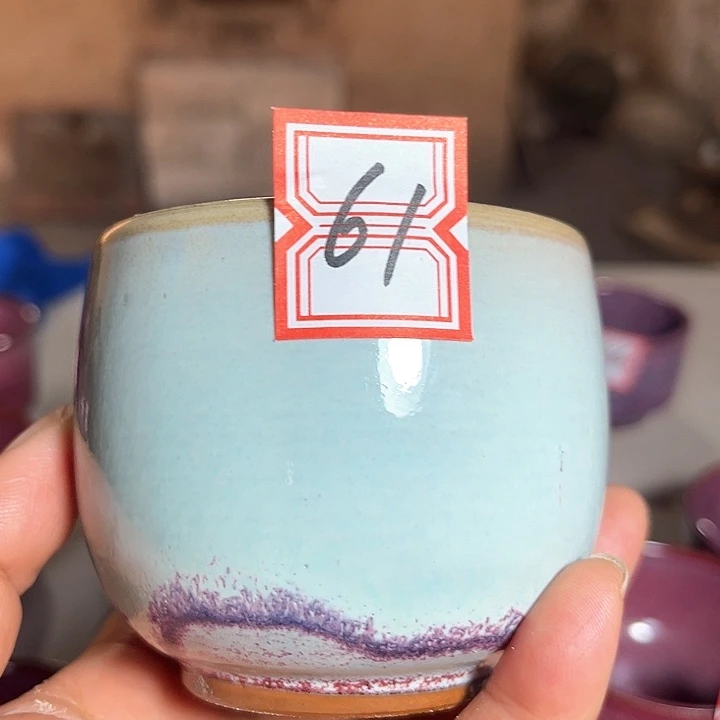 北***雪瓷片钧瓷手工艺品杯子