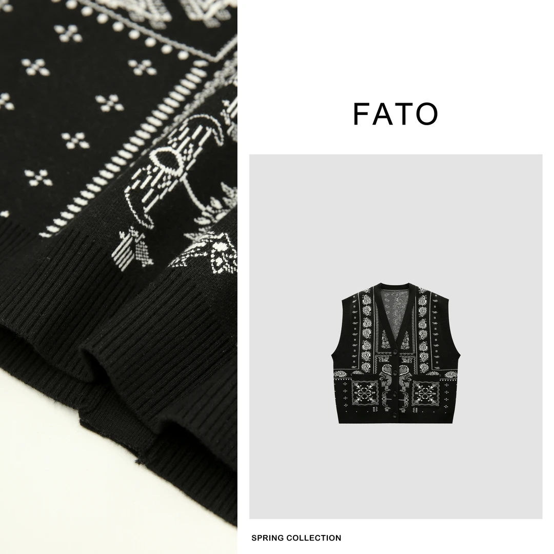 fattonny郑买买【腰果花马夹】欧若风慵懒复古坎肩马夹 SY41221M2