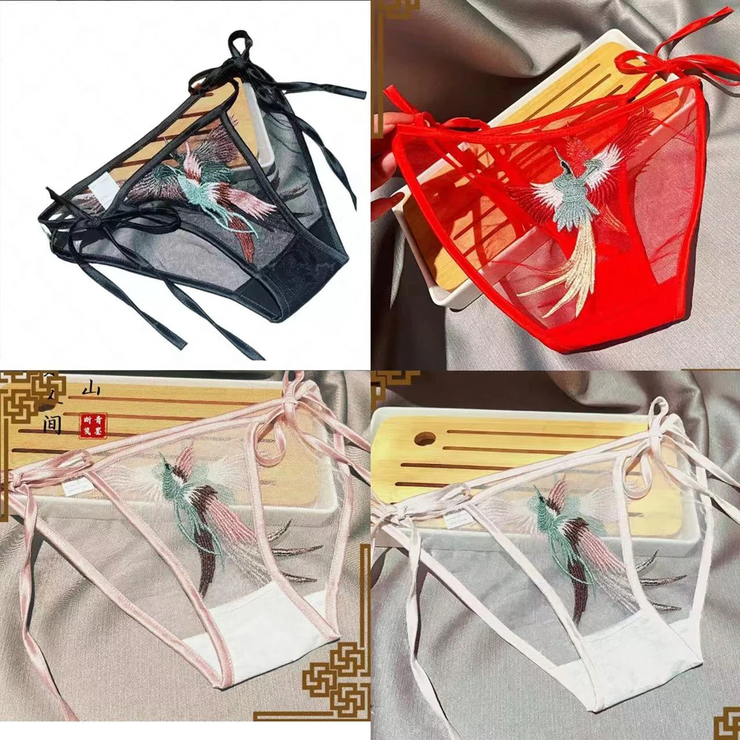 时尚刺绣女士系绳家居裤