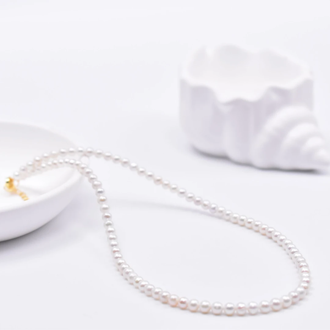 【睿泽鉴宝】淡水有核珍珠小米珠项链4-5mm ZY4444