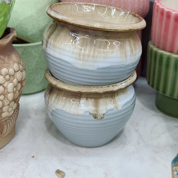 有孔，满10元发货多肉陶瓷花盆