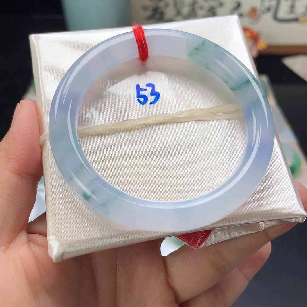 翡翠未镶嵌手镯45号