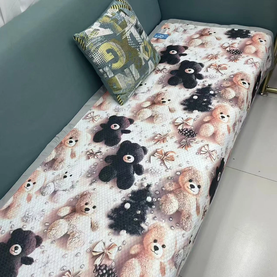 【RR荣荣】冰豆豆凉席-气泡小熊-新款冰豆豆夏季冰丝软凉席沙发垫