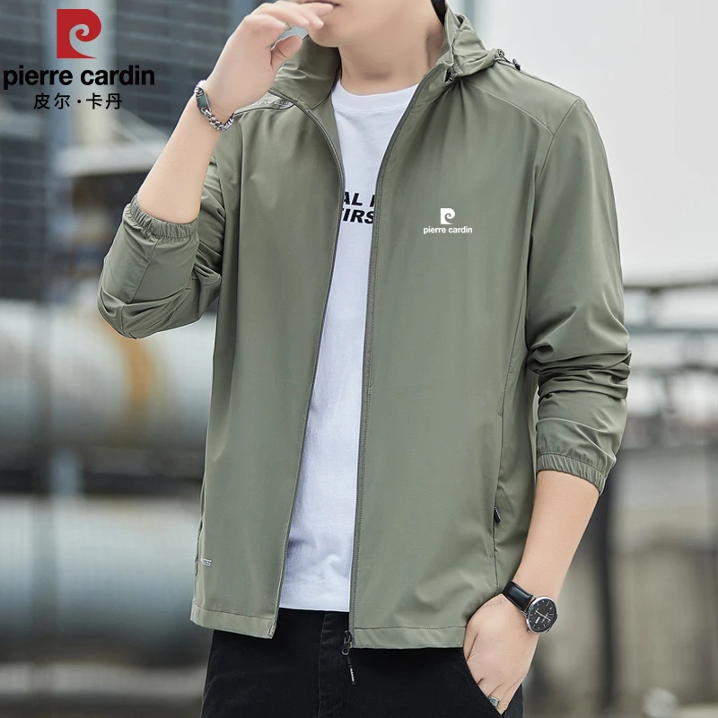 皮尔卡丹夏季男士防晒服轻薄透气速干防紫外线户外钓鱼防晒衣外套