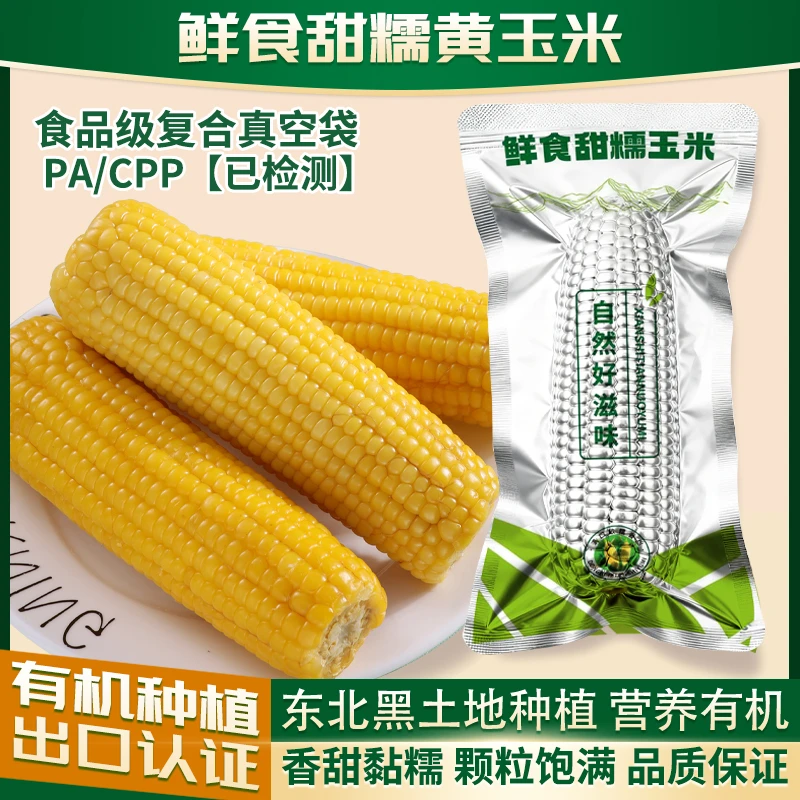 查干九月(试吃3根)东北新黄甜糯玉米10支整箱2500g