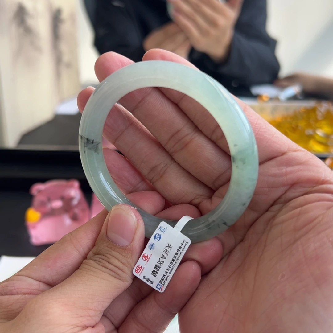 翡翠未镶嵌手镯20号 55.5
