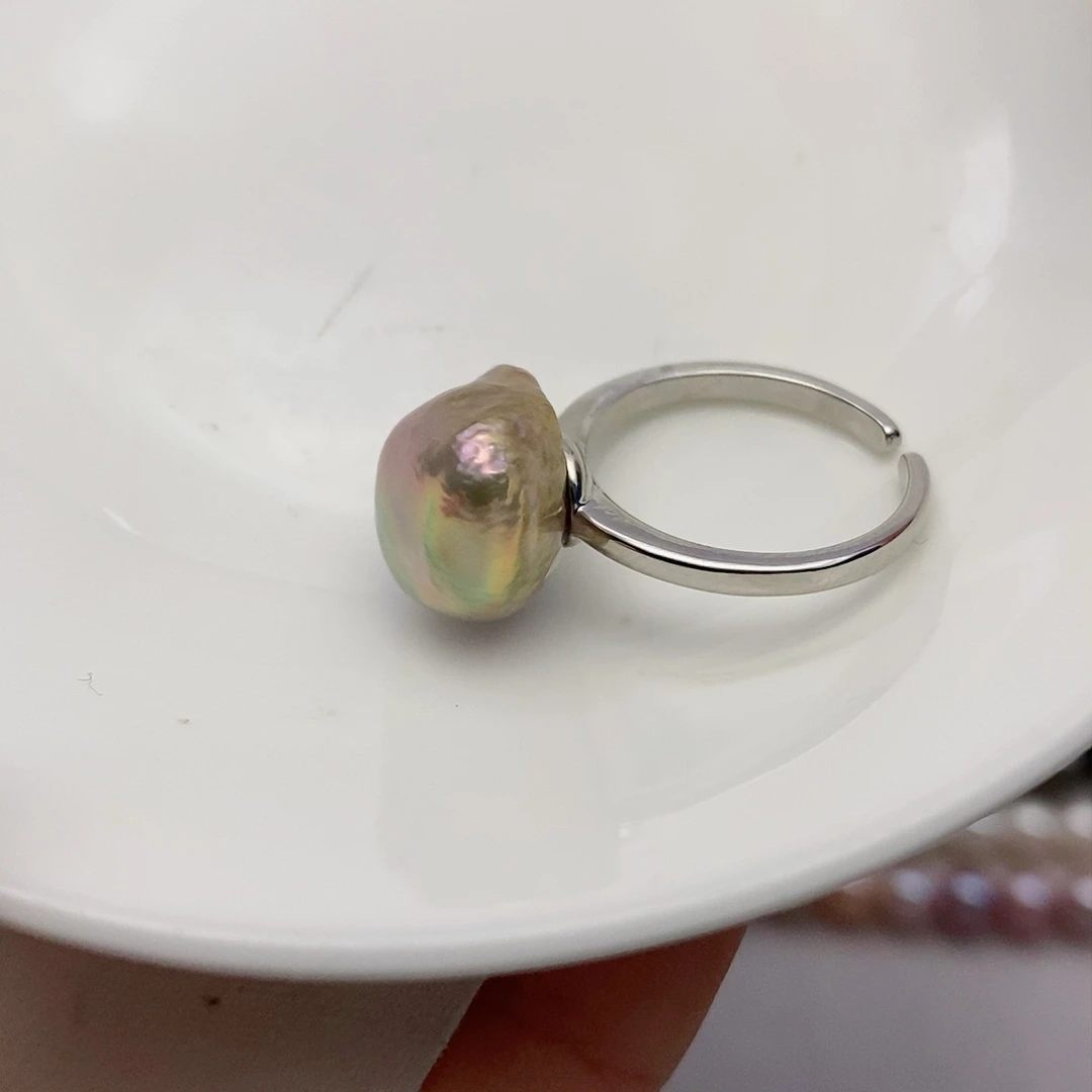 【闪购商品】淡水珍珠戒指合金4
