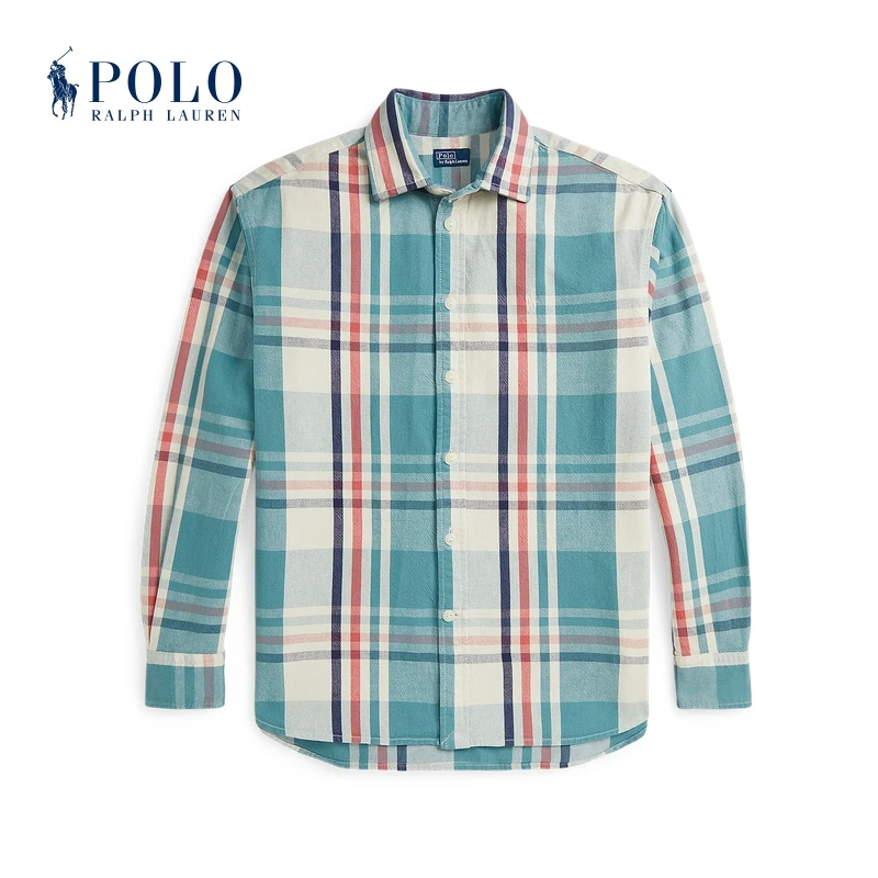 Ralph Lauren拉夫劳伦女装 25早春宽松版斜纹棉布衬衫211A88732