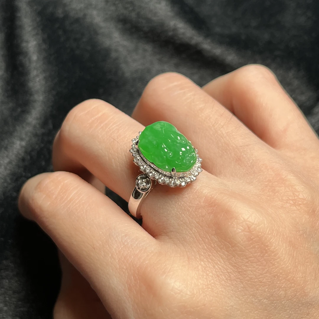 DG2603 绿貔貅戒指