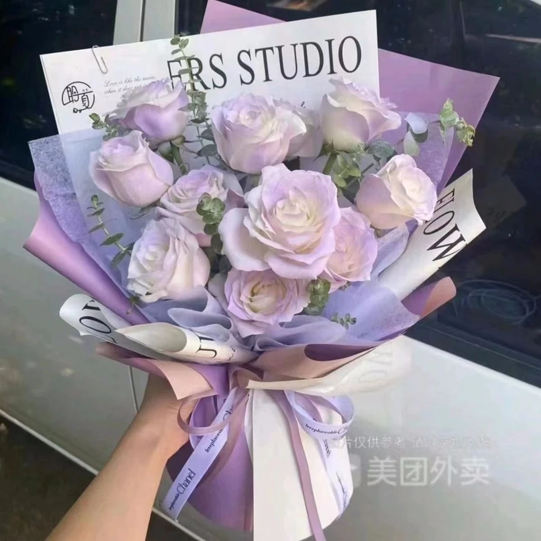 【鲜花 玫瑰花】11朵薄雾紫玫瑰花花束 网红花束 生日花束 生日鲜花 花店送花上门