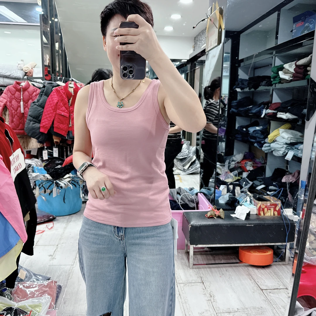 新款经典高弹力莫代尔8色百搭背心2218品