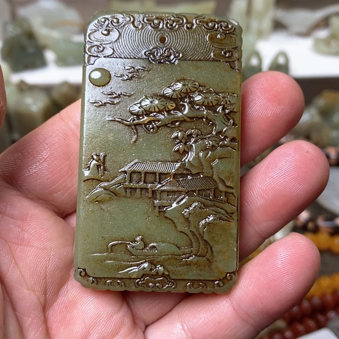 和田玉颈饰未镶嵌捷*桖