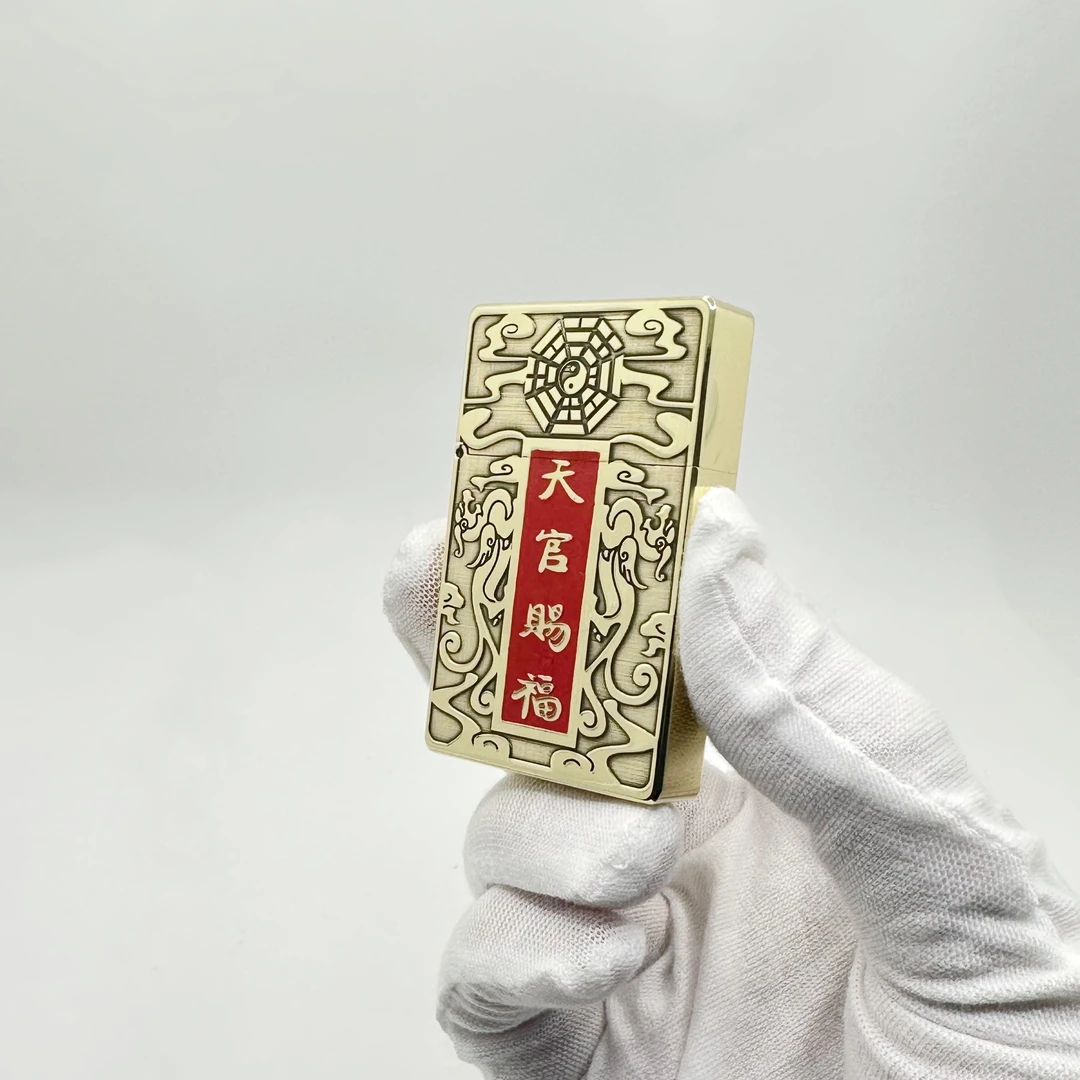 战壕黄铜小重甲填漆款煤油打火机