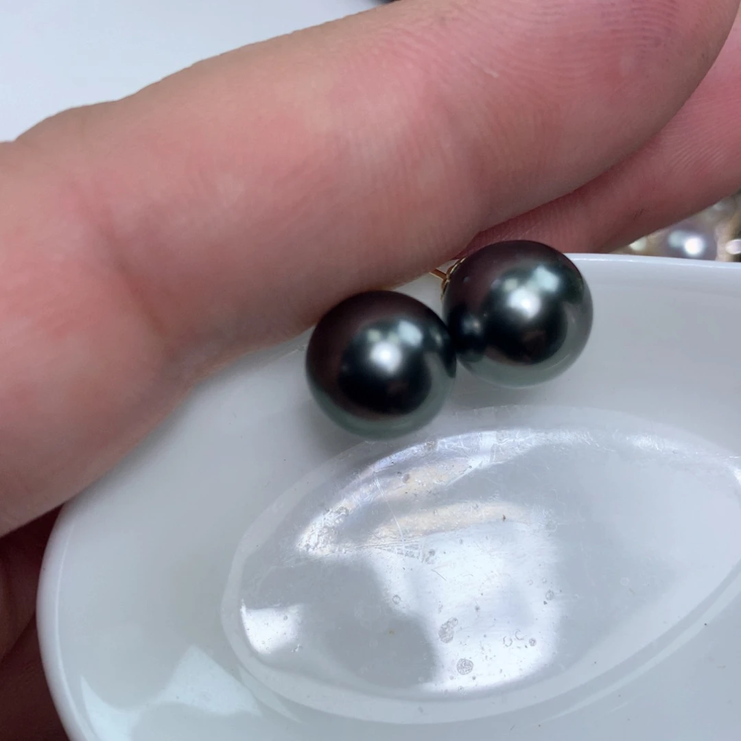 海水珍珠耳饰18K金镶嵌