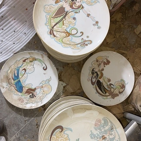 瓷片国营厂库存微瑕31厘米