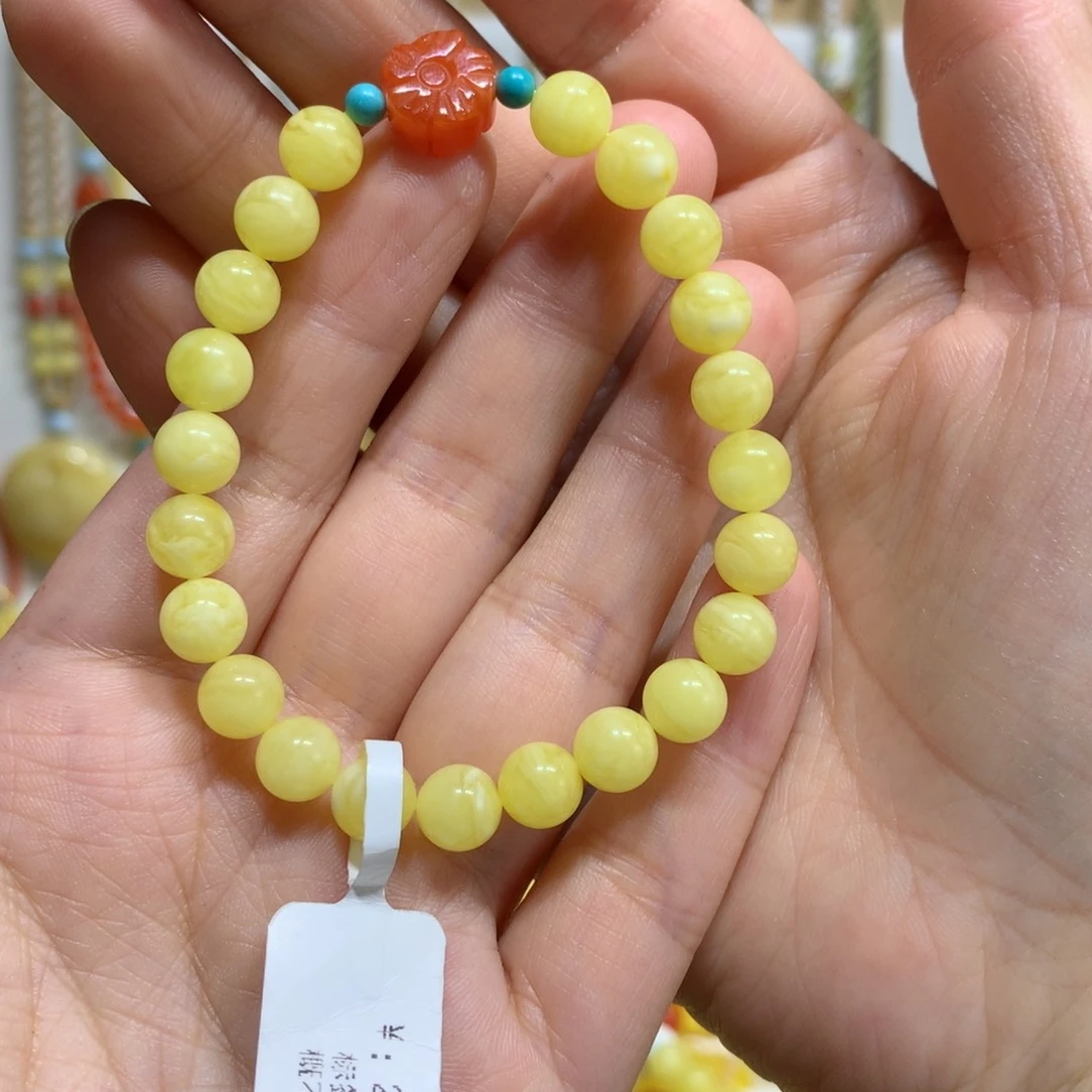 蜜蜡手链未镶嵌7.3m m