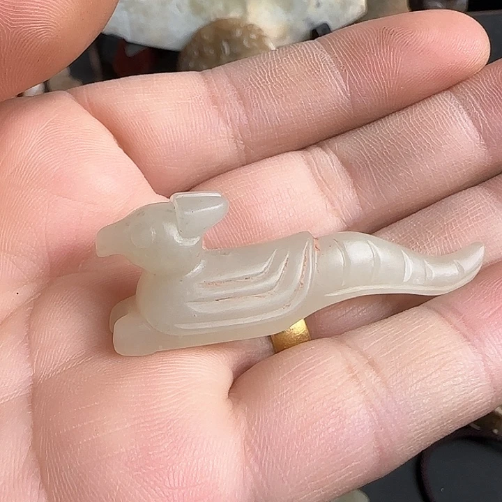 和田玉（糖玉）车挂未镶嵌美****样