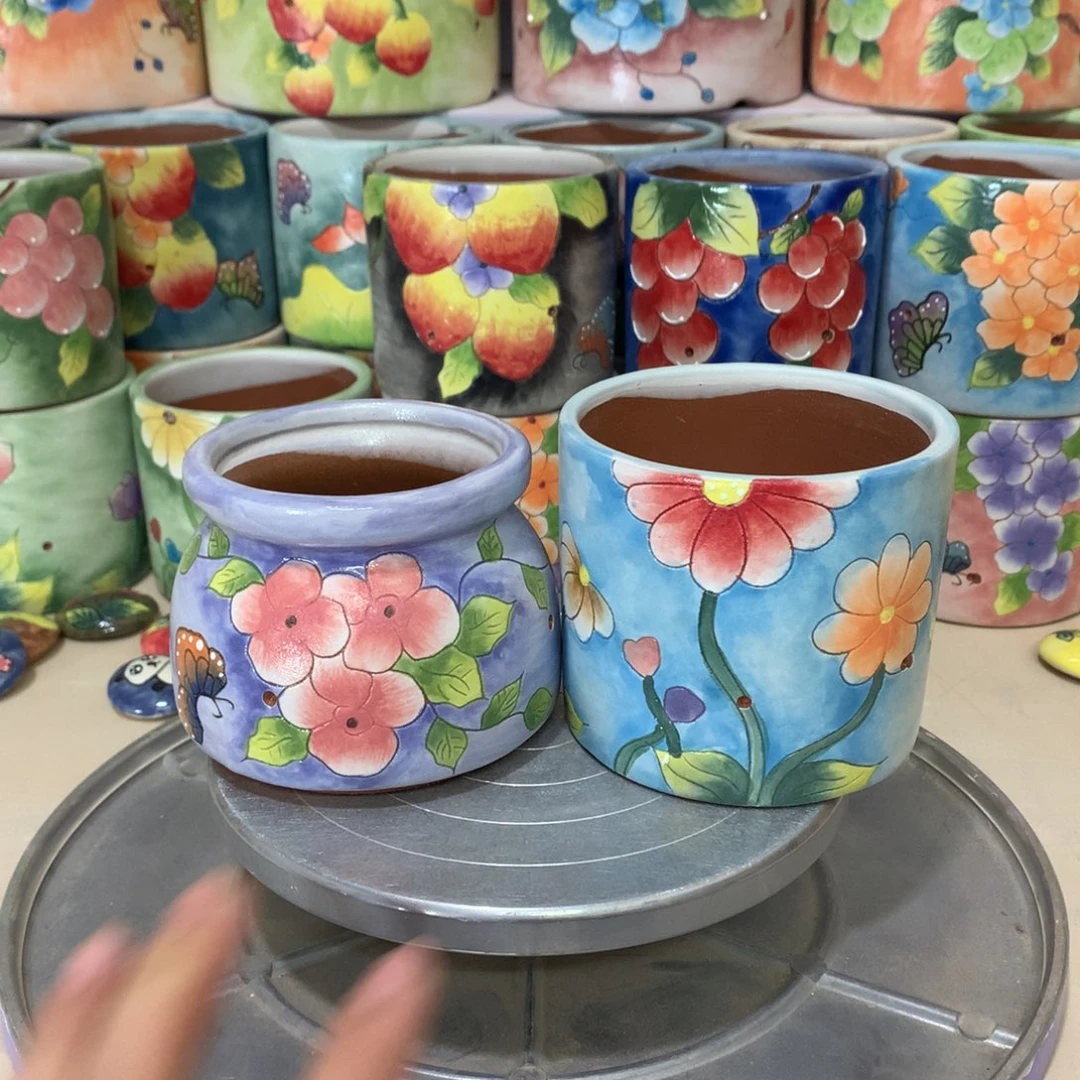 福利花盆，手绘花盆