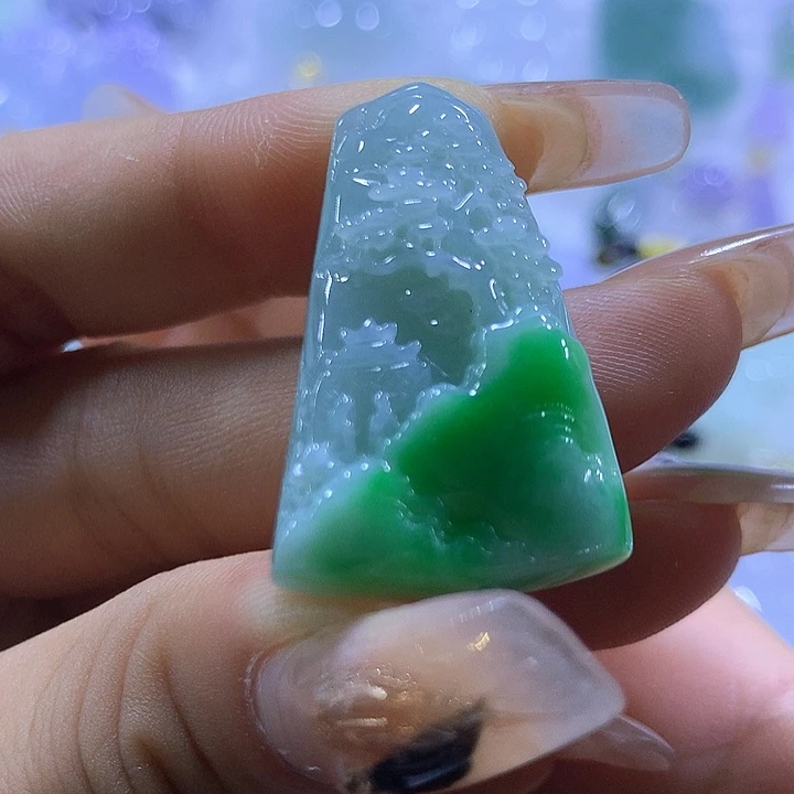 翡翠未镶嵌颈饰天然翡翠A货吊坠