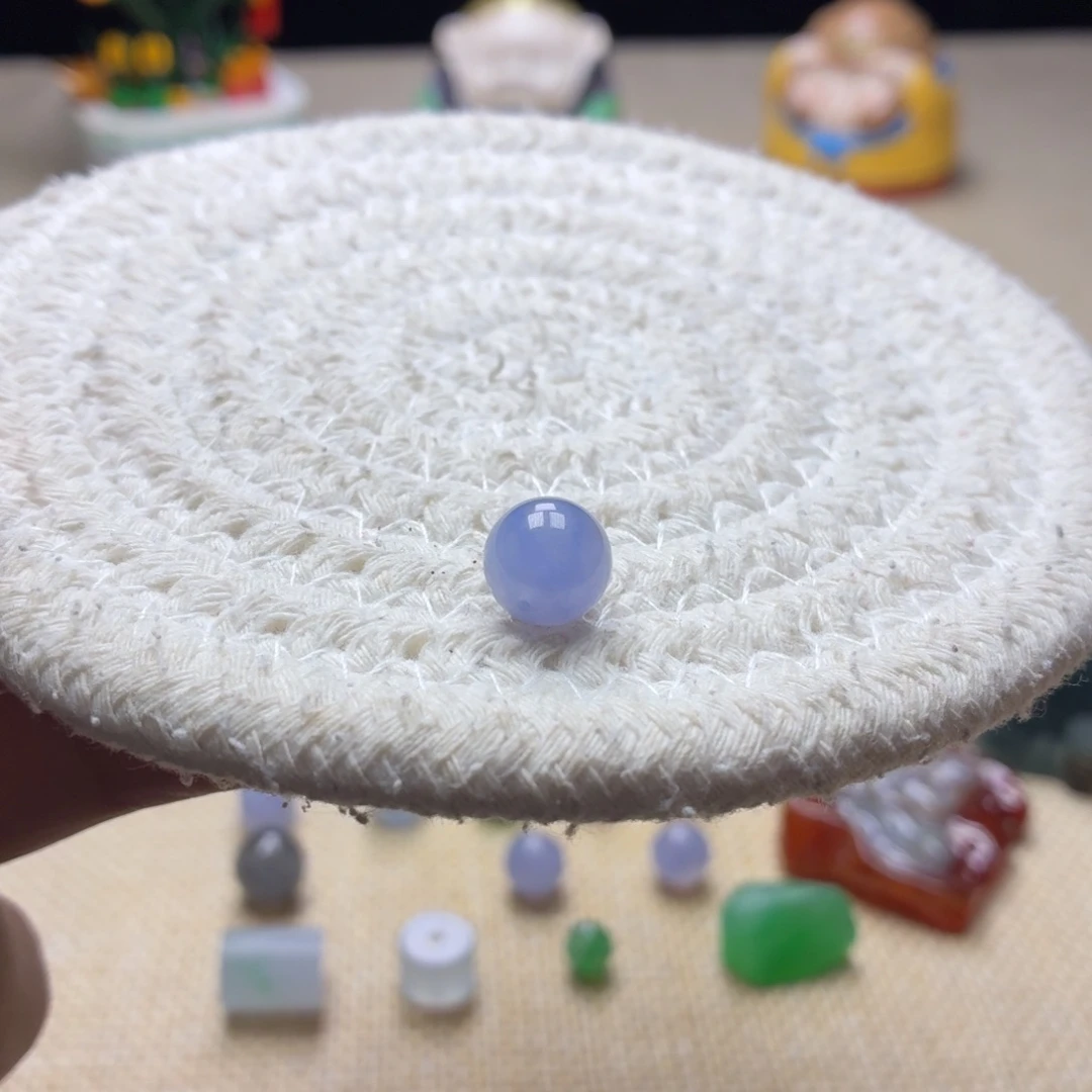 翡翠未镶嵌手链9.1满紫圆珠