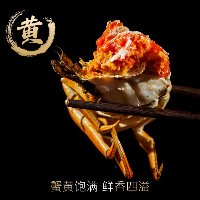 【活蟹】江苏洪泽湖河蟹全母蟹1.8-2.0两8只鲜活螃蟹现捕现发包邮
