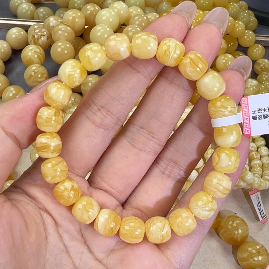手链琥珀未镶嵌虎皮