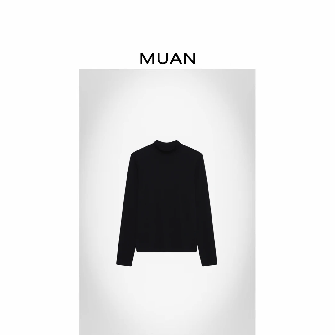 木岸MUAN：《珍珠粉打底》中领版 定制打底上衣女CQ-QD-0828-中领