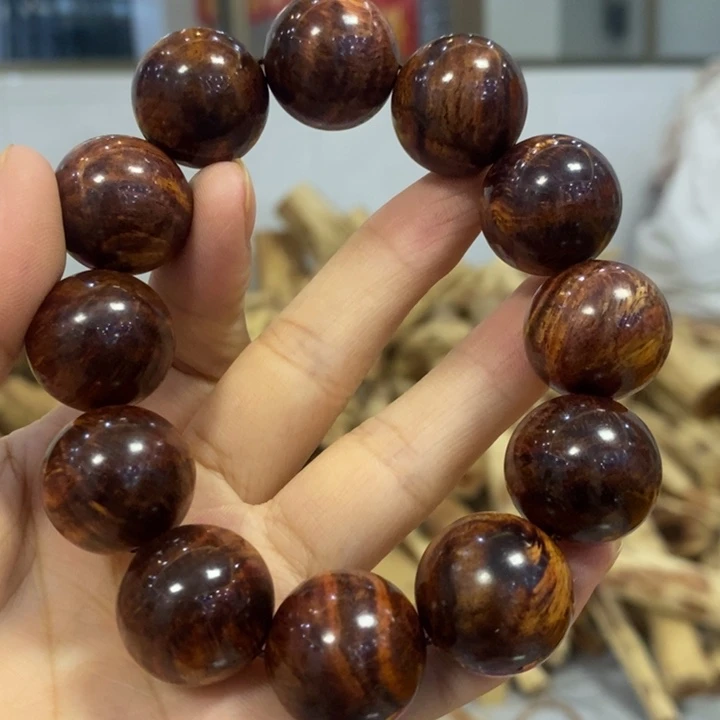 成套家具花梨木类海南黄花梨手串2.0留疤