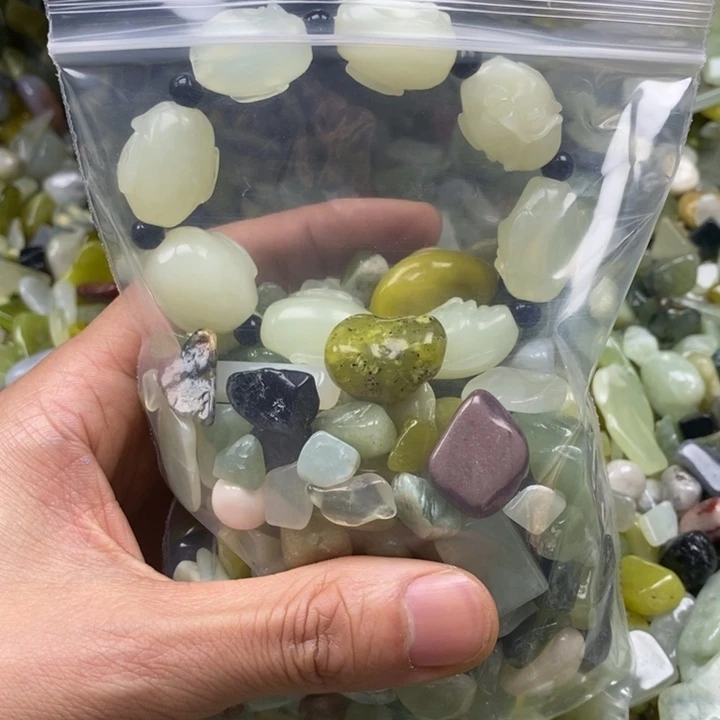 蛇纹石玉未镶嵌鱼缸石